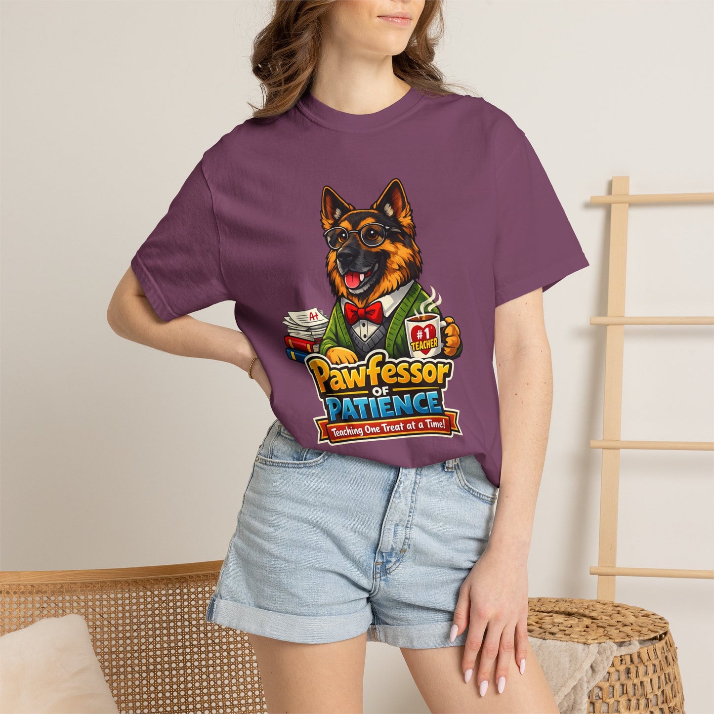 Pawfessor of Patience T-Shirt | German Shepherd Teacher Design