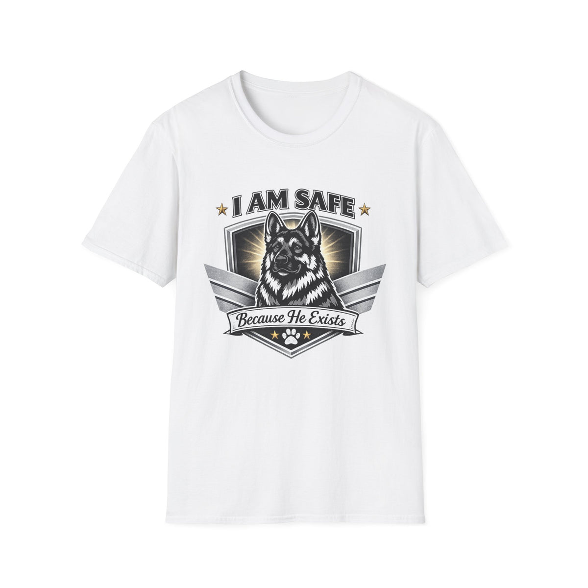 I Am Safe With My German Shepherd T-Shirt | Dog Lover Shirt | Gift for German Shepherd Owners