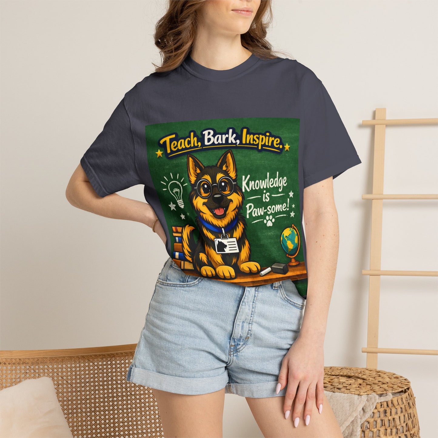 Teach, Bark, Inspire T-Shirt | German Shepherd Teacher Shirt
