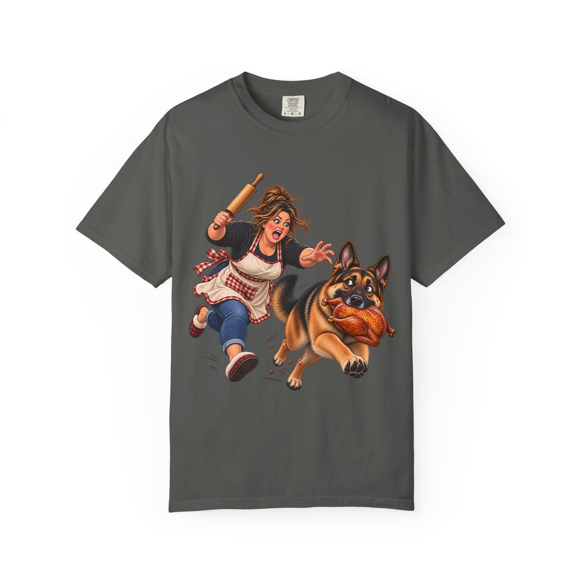 German Shepherd Thanksgiving Shirt – Funny Turkey Thief GSD T-Shirt