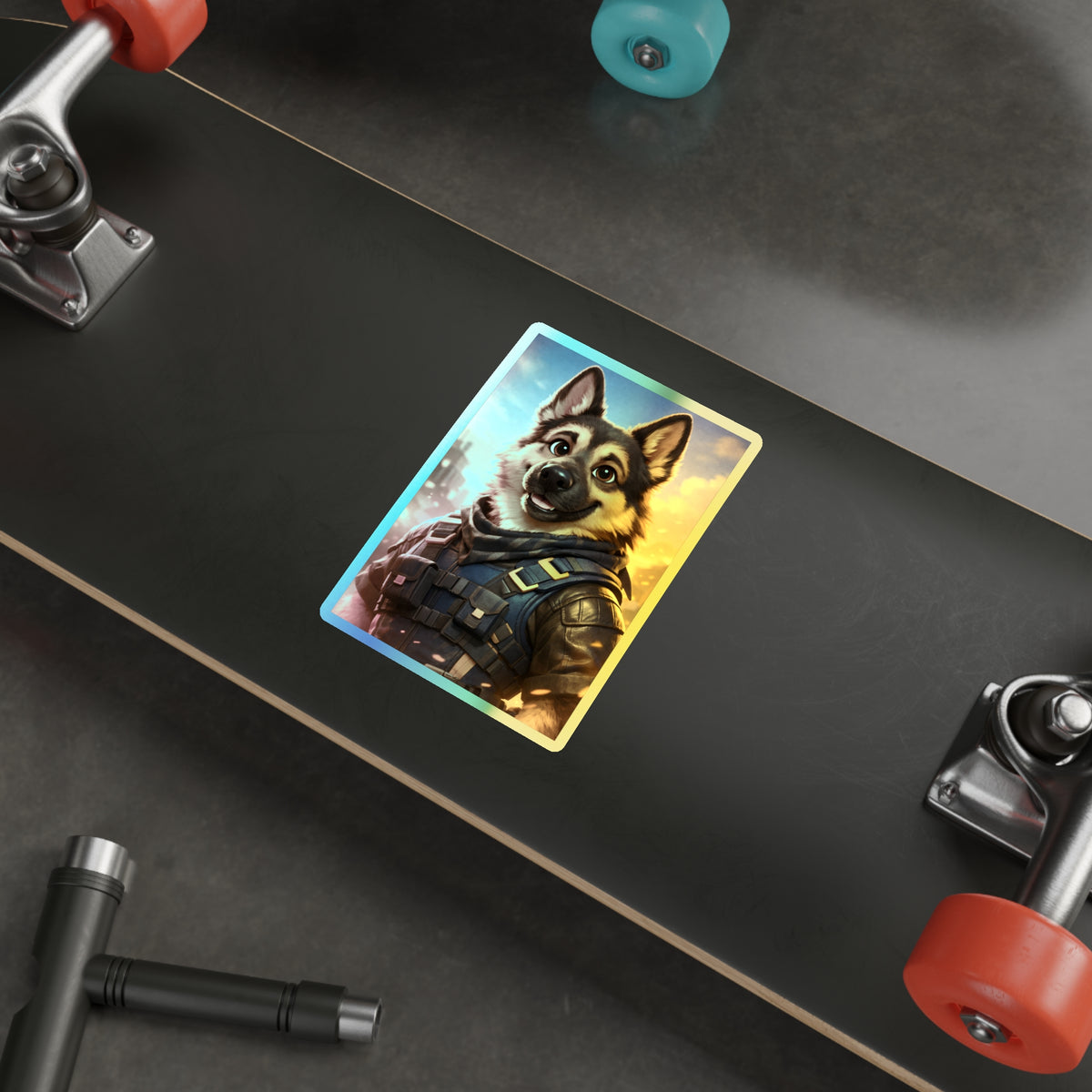Holographic German Shepherd Sticker | Tactical German Shepherd Vinyl Decal