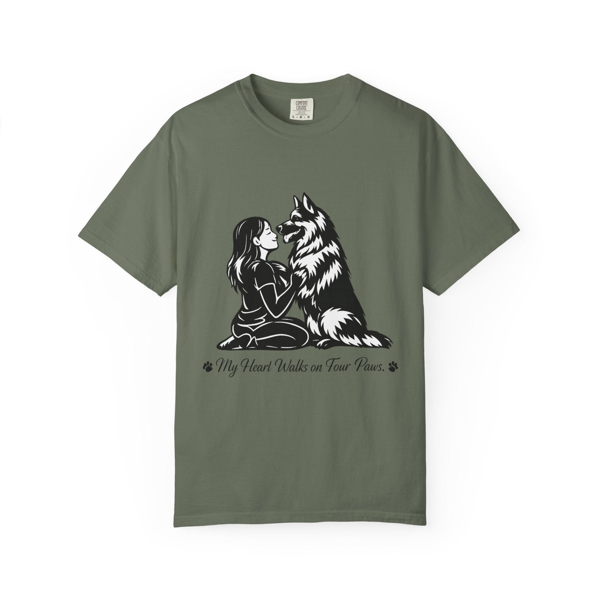 My Heart Walks on Four Paws T-Shirt | German Shepherd Lover Shirt