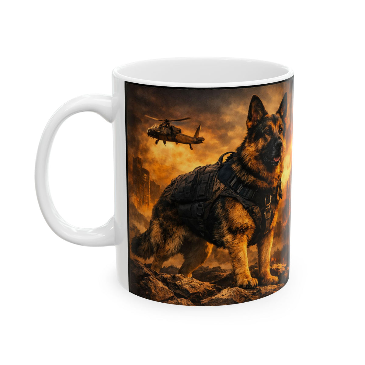 German Shepherd Tactical Coffee Mug | Mission Ready Dog Mug