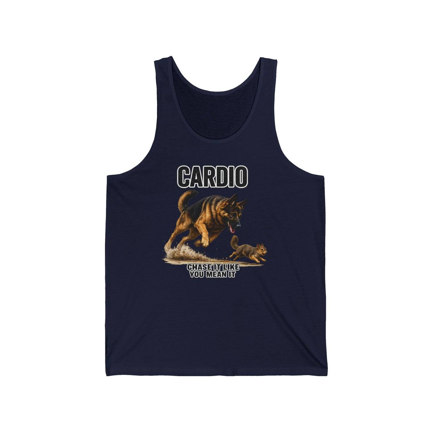 Cardio German Shepherd Tank Top | Workout Tank | Fitness Shirt for Dog Lovers