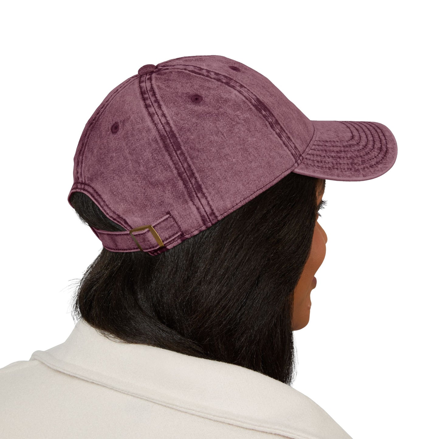Vintage Embroidered Cap — Distressed Retro Tiger Crest Hat