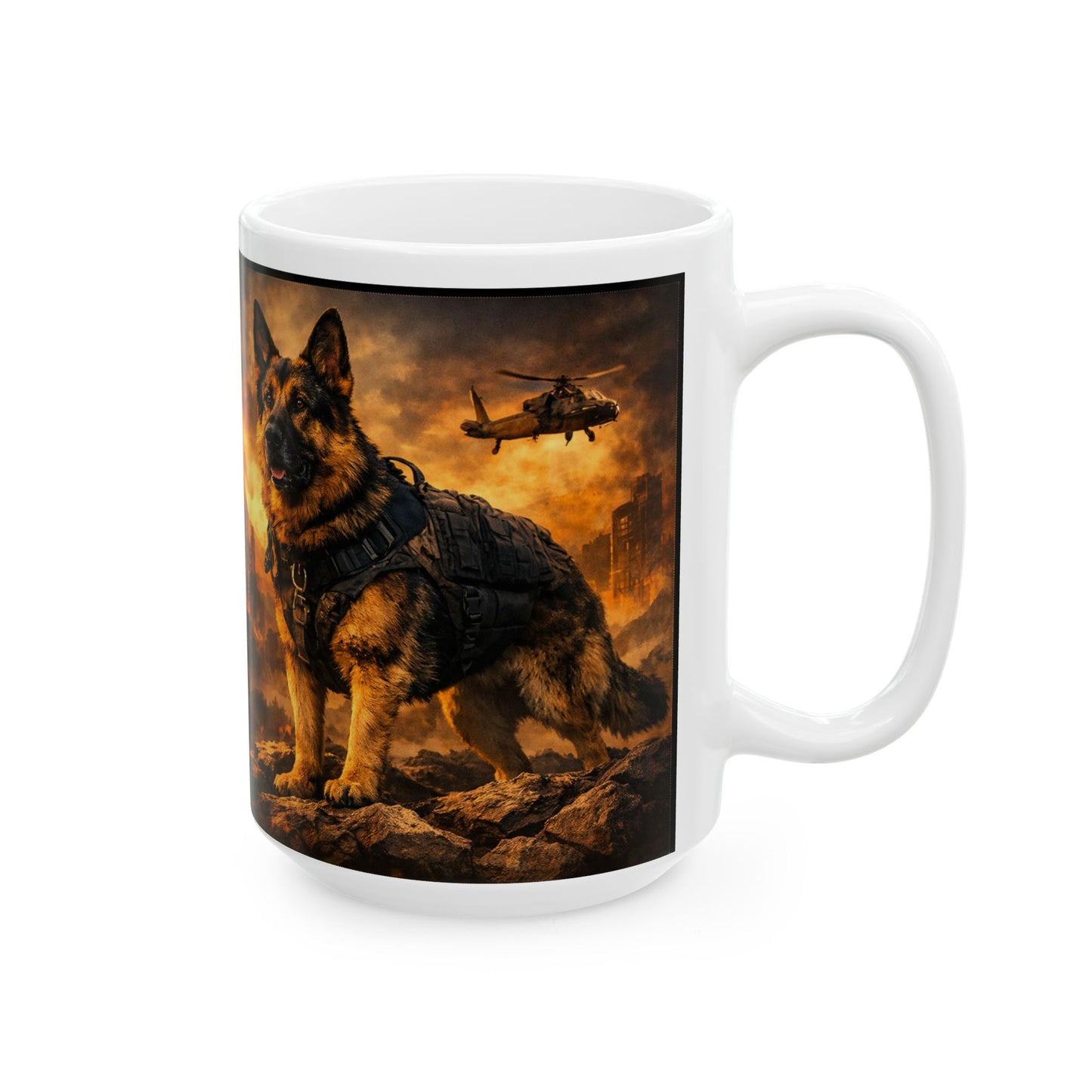 Military K9 German Shepherd Mug | Ceramic Coffee Tea Cup