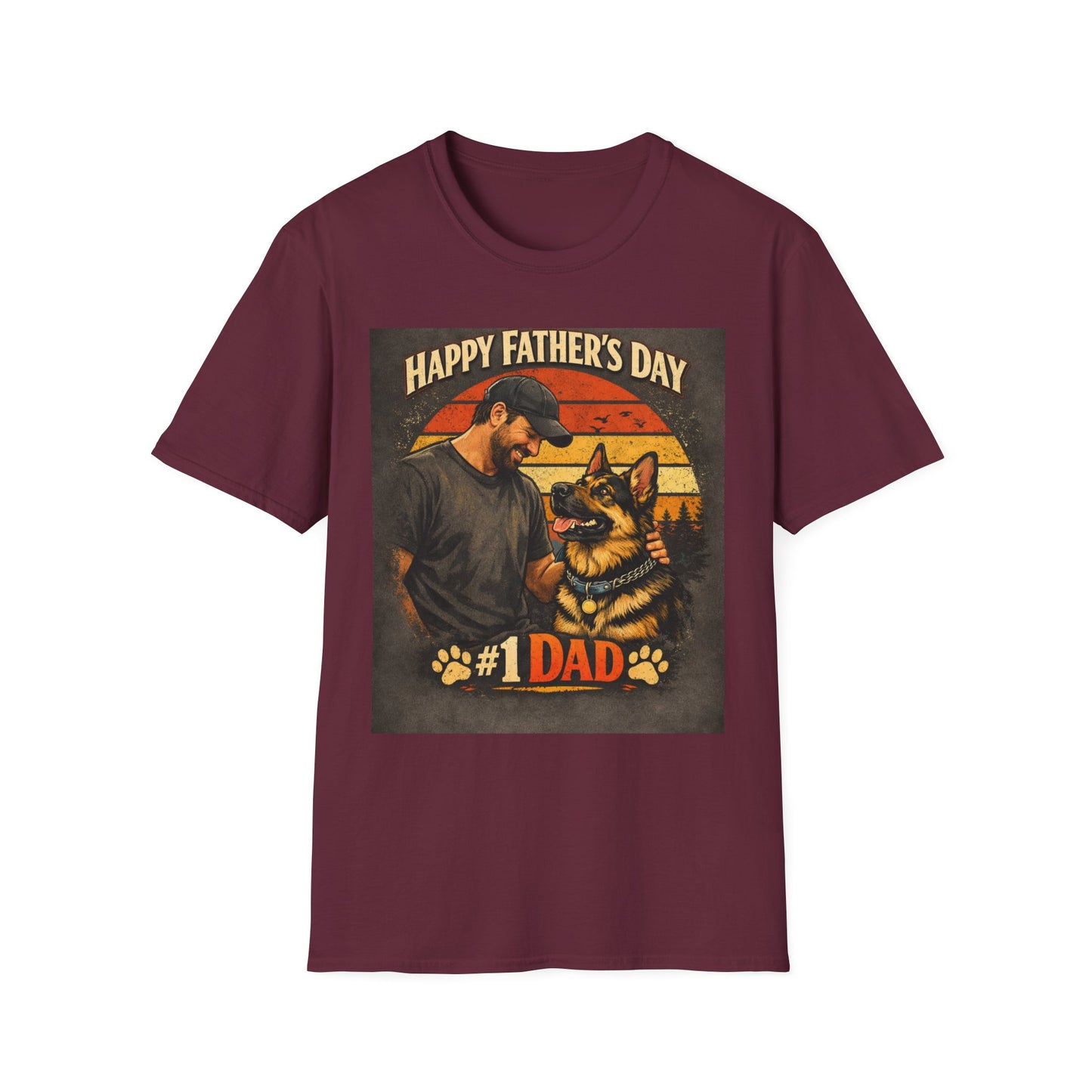 Happy Father's Day German Shepherd T-Shirt | Dog Dad Shirt | Gift for German Shepherd Owners