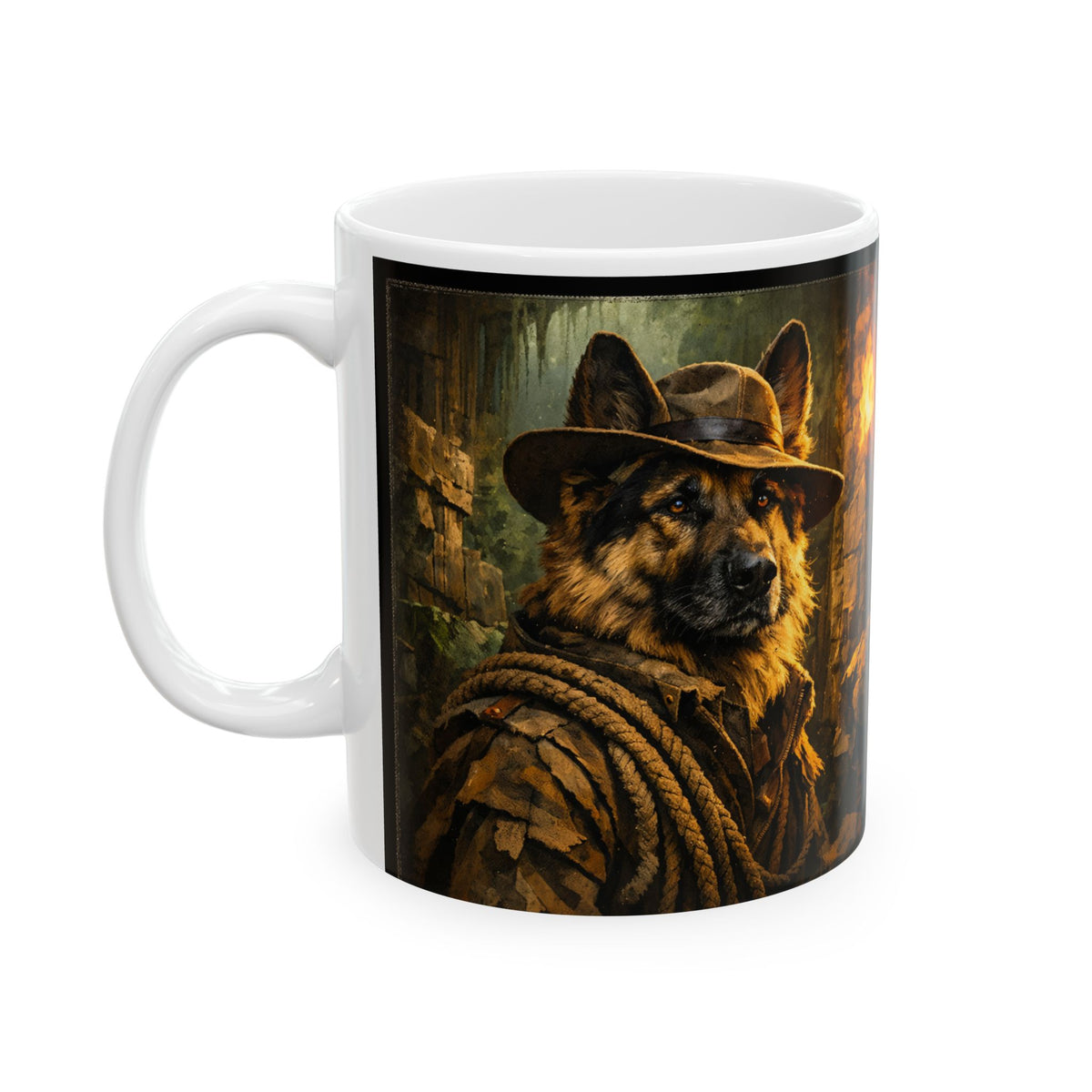 German Shepherd Explorer Coffee Mug | Adventure Dog Ceramic Mug