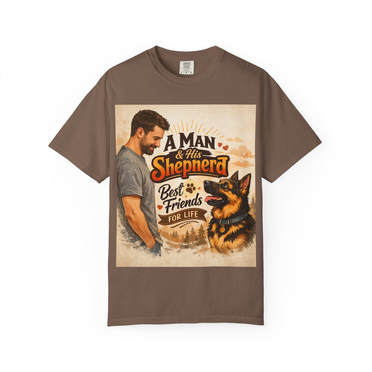A Man & His Shepherd German Shepherd T-Shirt | Dog Lover Shirt | Gift for German Shepherd Owners