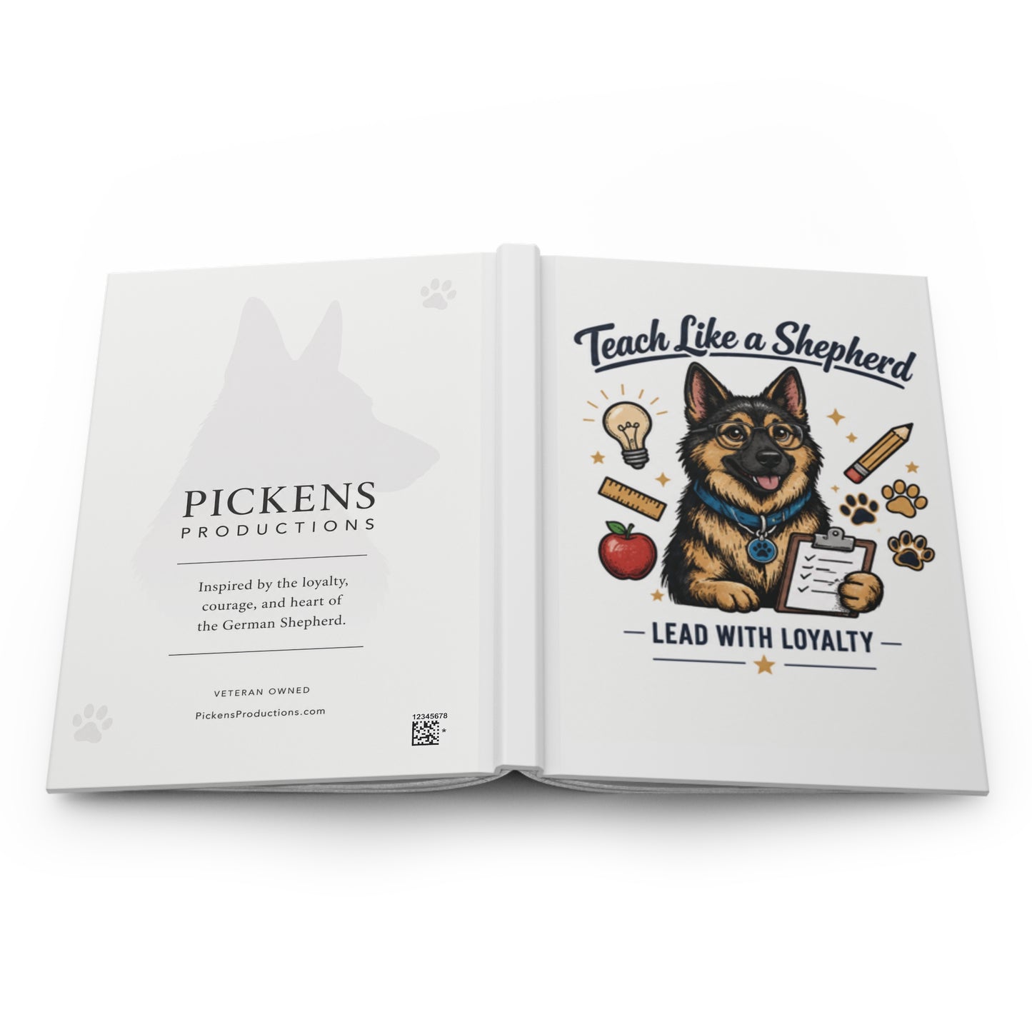 Teach Like a Shepherd | German Shepherd Teacher Hardcover Journal
