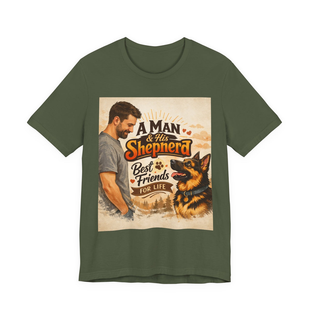 A Man & His German Shepherd T-Shirt | Best Friends for Life