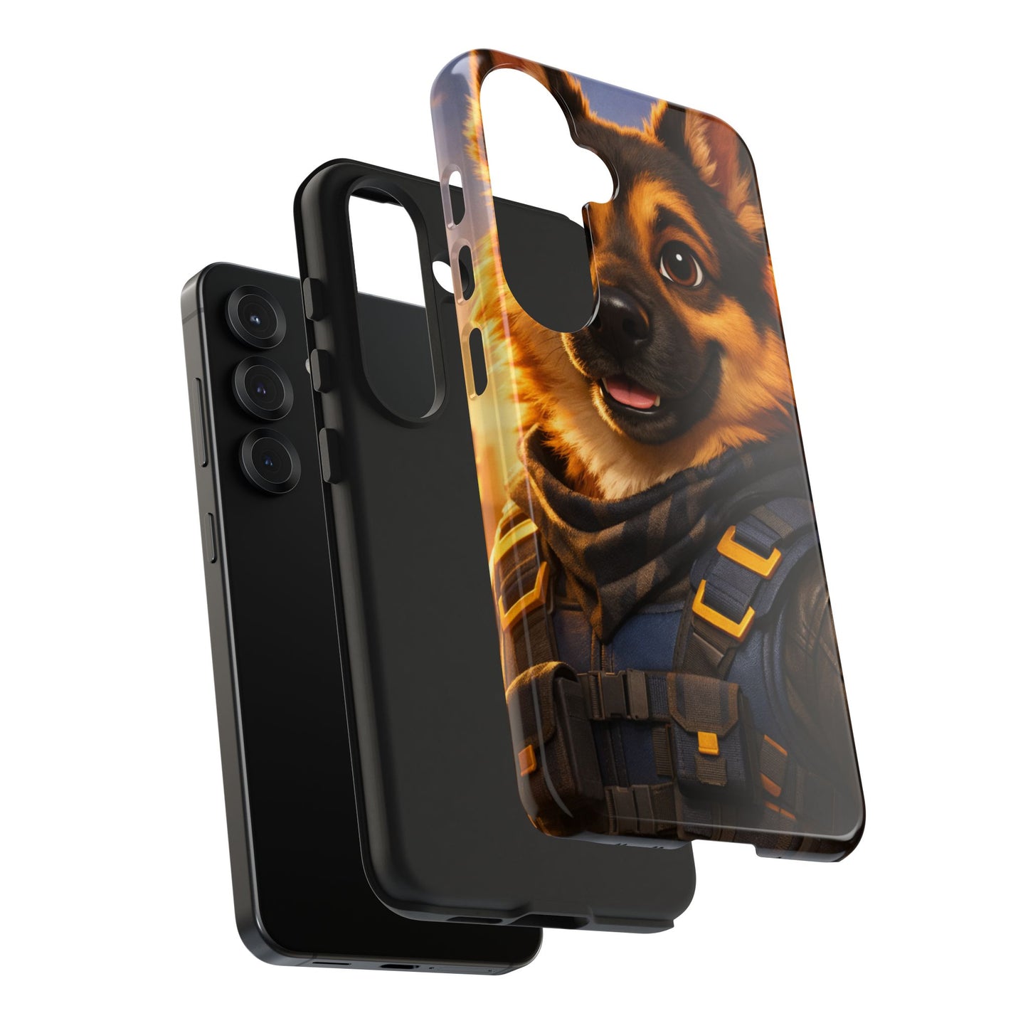 German Shepherd Tactical Hero Phone Case – Tough Protective Cover for iPhone & Samsung