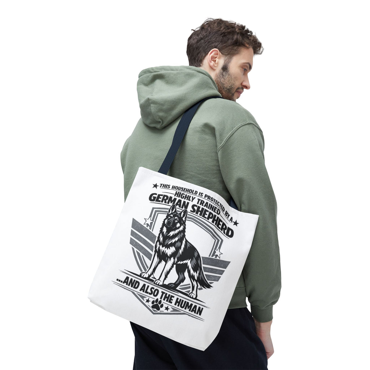 Funny German Shepherd Tote Bag | Highly Trained German Shepherd Dog Lover Gift