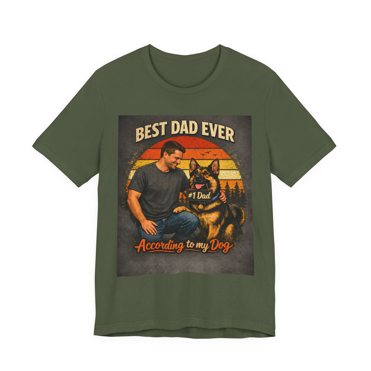 Best Dad Ever German Shepherd T-Shirt | Dog Dad Shirt | Gift for German Shepherd Owners
