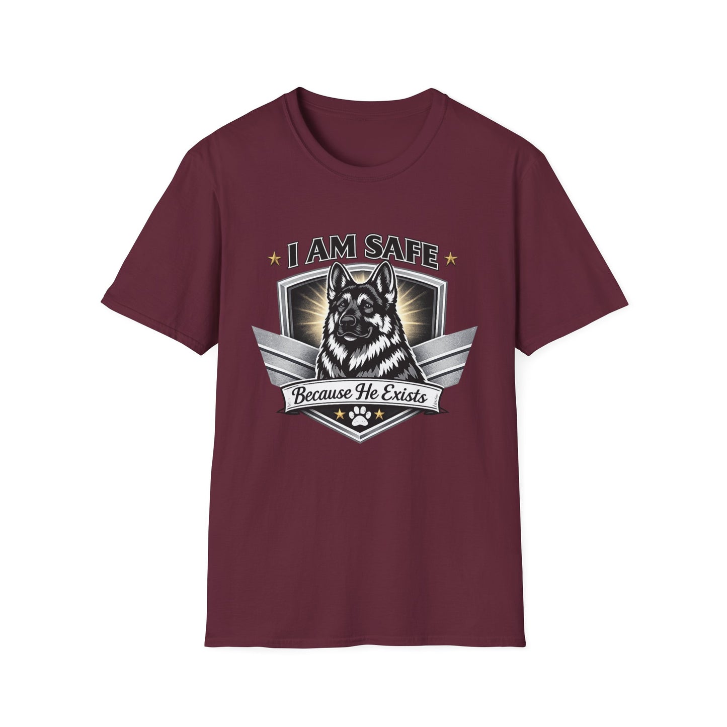 I Am Safe With My German Shepherd T-Shirt | Dog Lover Shirt | Gift for German Shepherd Owners
