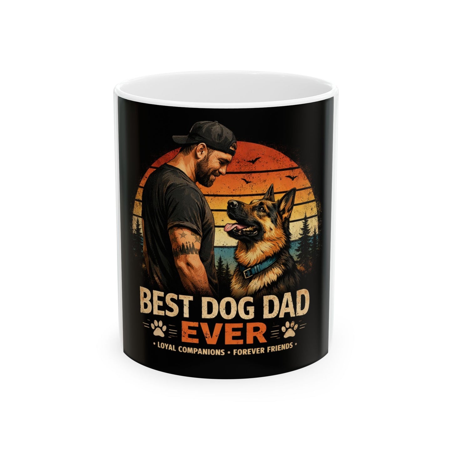 Best Dog Dad Ever Mug | German Shepherd Coffee Cup, Dog Lover Ceramic Mug