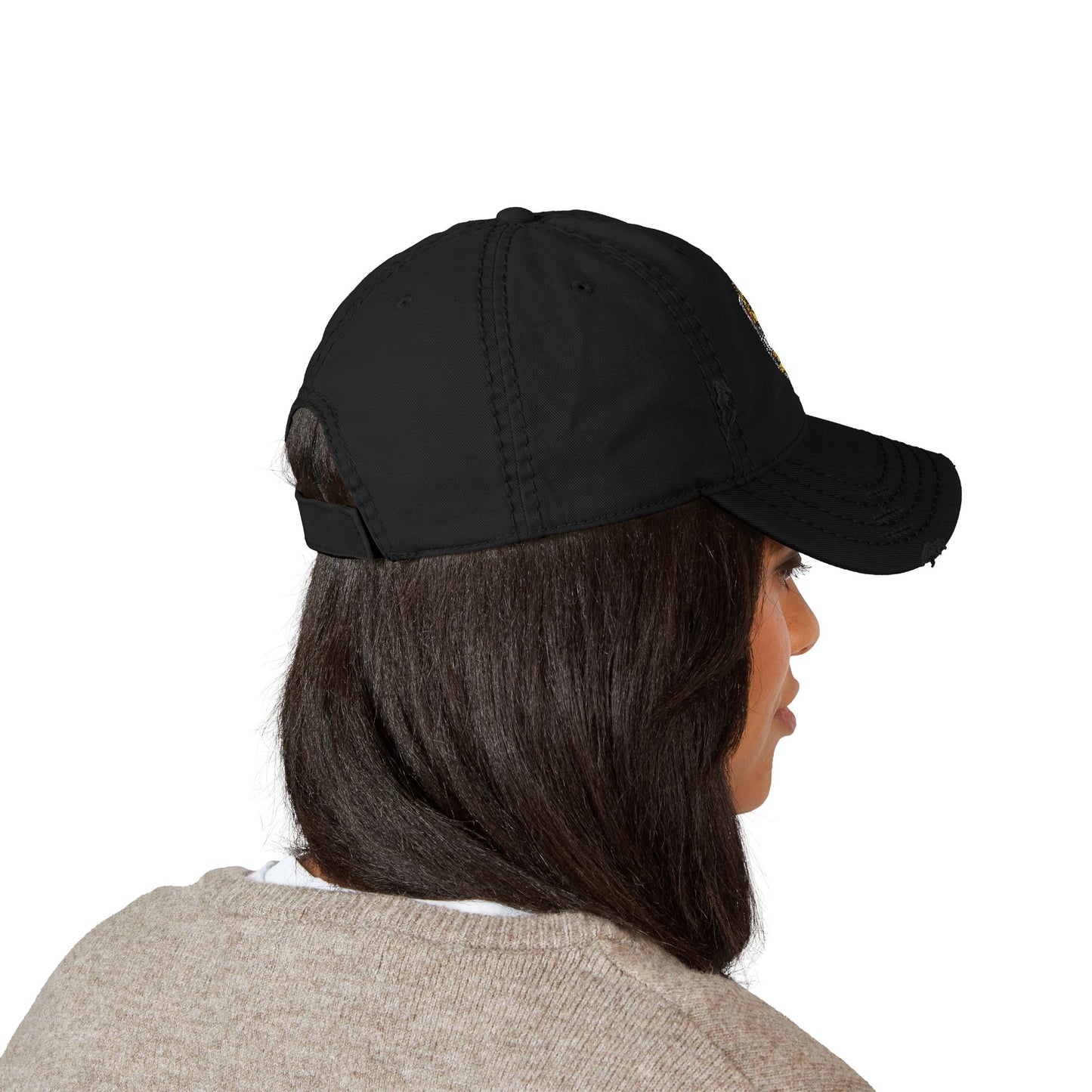 Distressed Embroidered Dad Hat — Tactical K9 Logo Cap