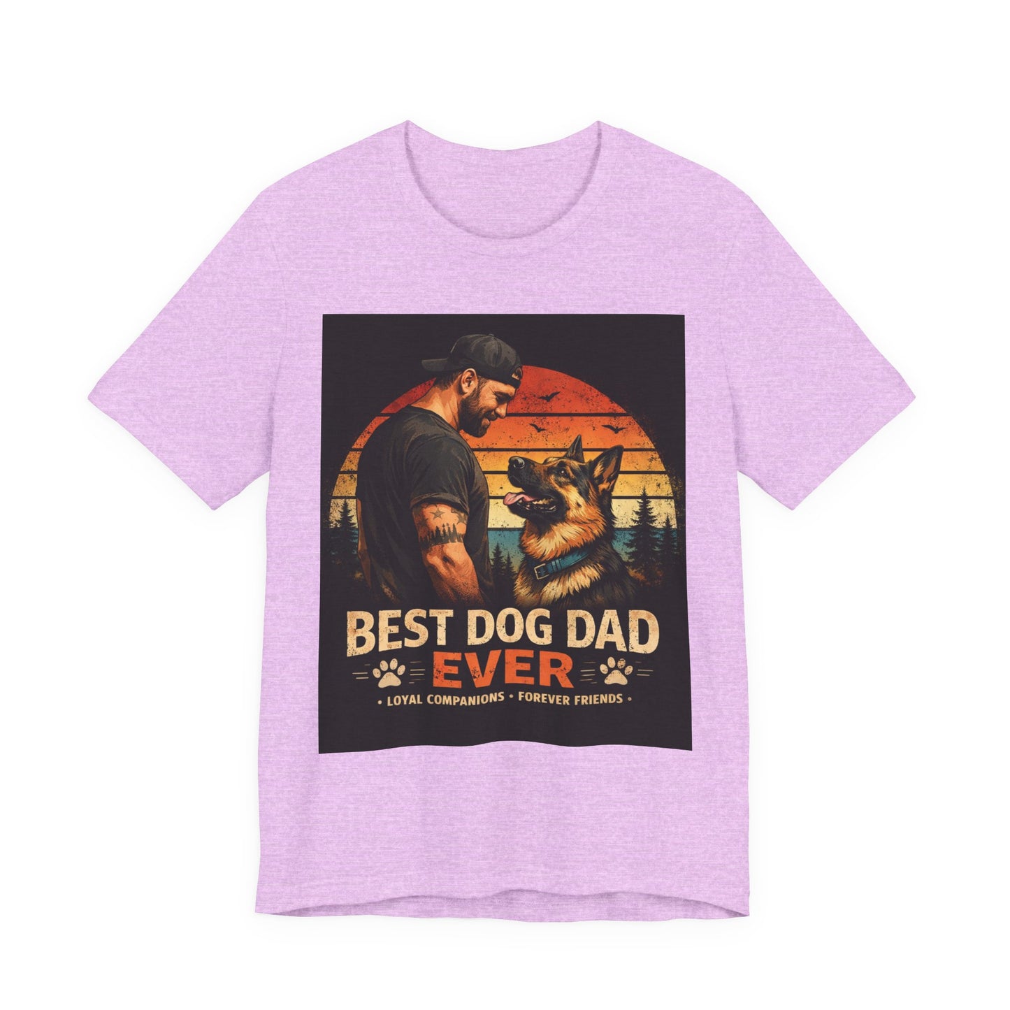 Best Dog Dad Ever Shirt | German Shepherd Dog Dad Tee | Loyal Companions Forever Friends | Bella Canvas 3001 Soft Tee