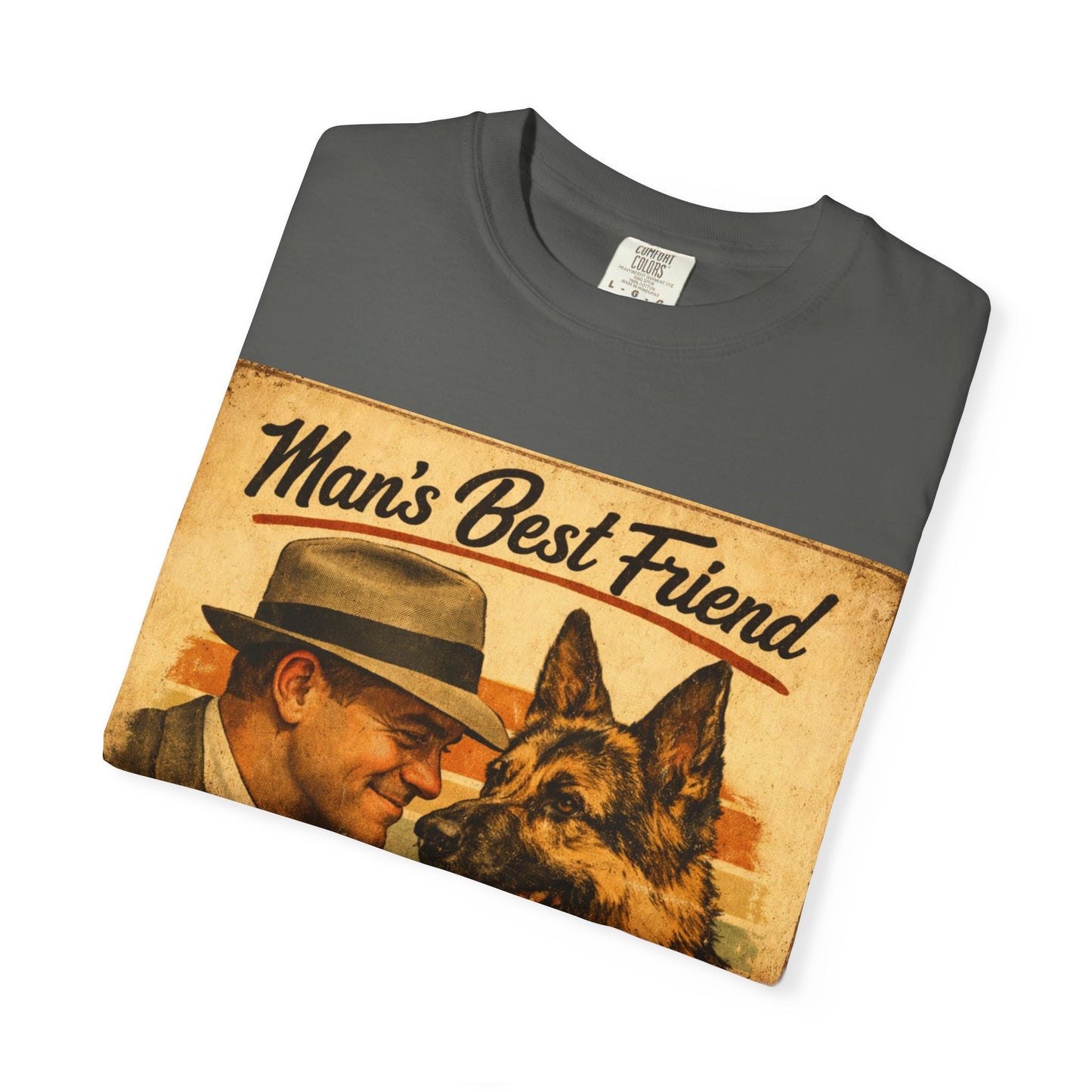 Man's Best Friend Loyal to the End T-shirt | Retro Dog Vintage Poster