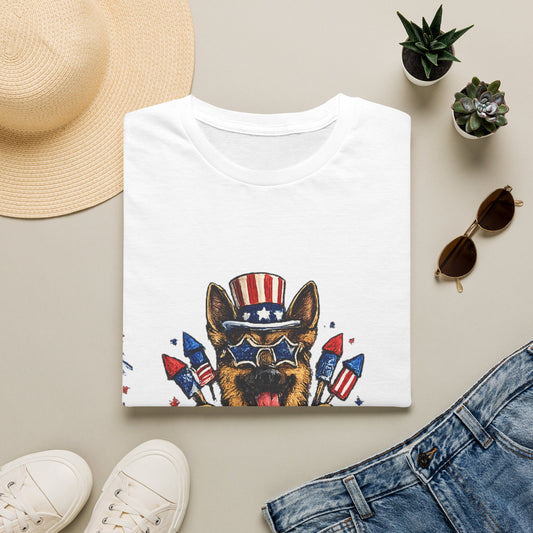 Lets Get Star Spangled Hammered T-Shirt | Patriotic German Shepherd, 4th of July