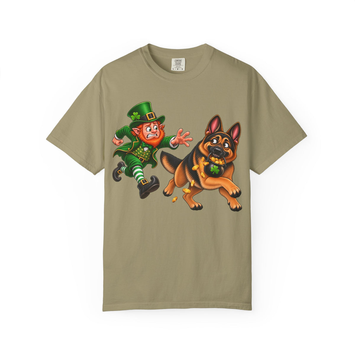 German Shepherd St. Patrick’s Day Shirt – Funny Leprechaun Chase GSD Tee