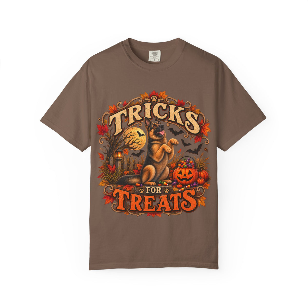 German Shepherd Tricks for Treats Halloween T-Shirt