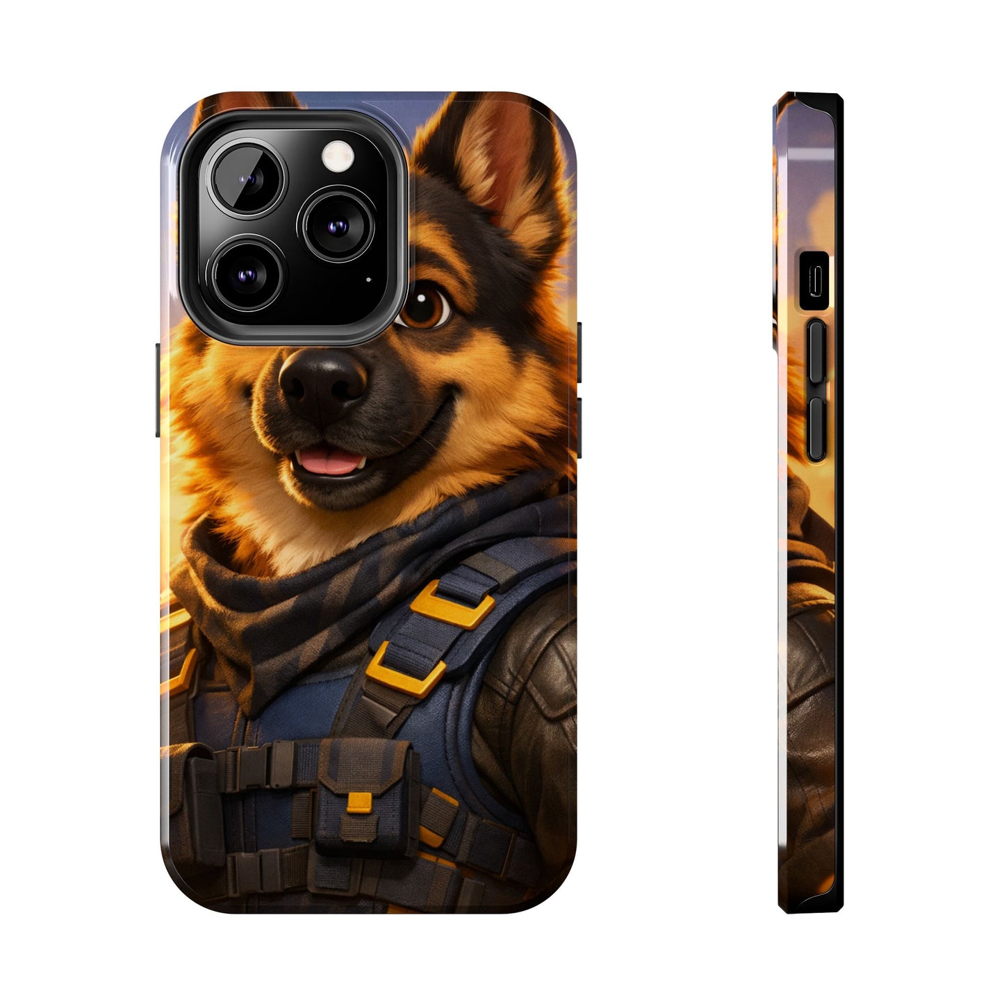 German Shepherd Tactical Hero Phone Case – Tough Protective Cover for iPhone & Samsung