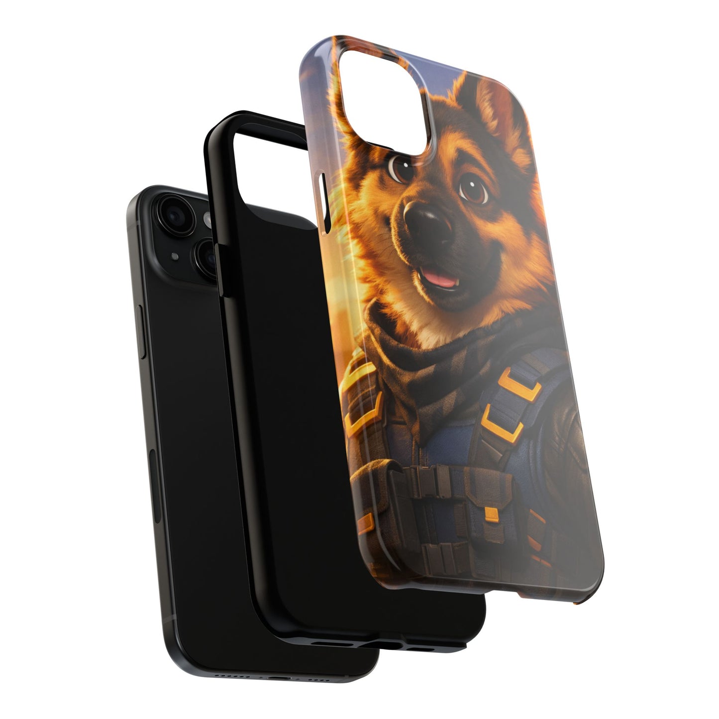 German Shepherd Tactical Hero Phone Case – Tough Protective Cover for iPhone & Samsung
