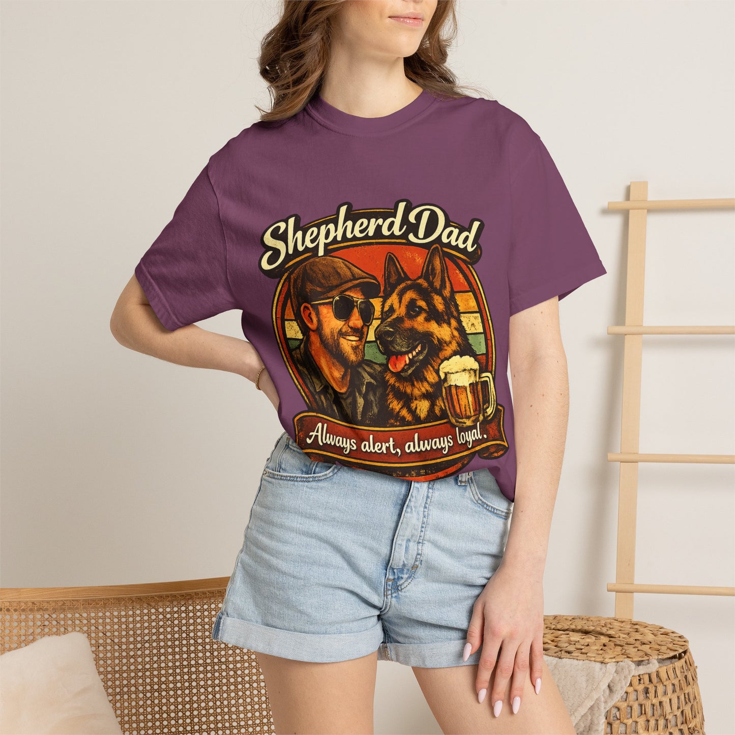 Shepherd Dad graphic T-Shirt | German Shepherd owner tee, dog lover shirt
