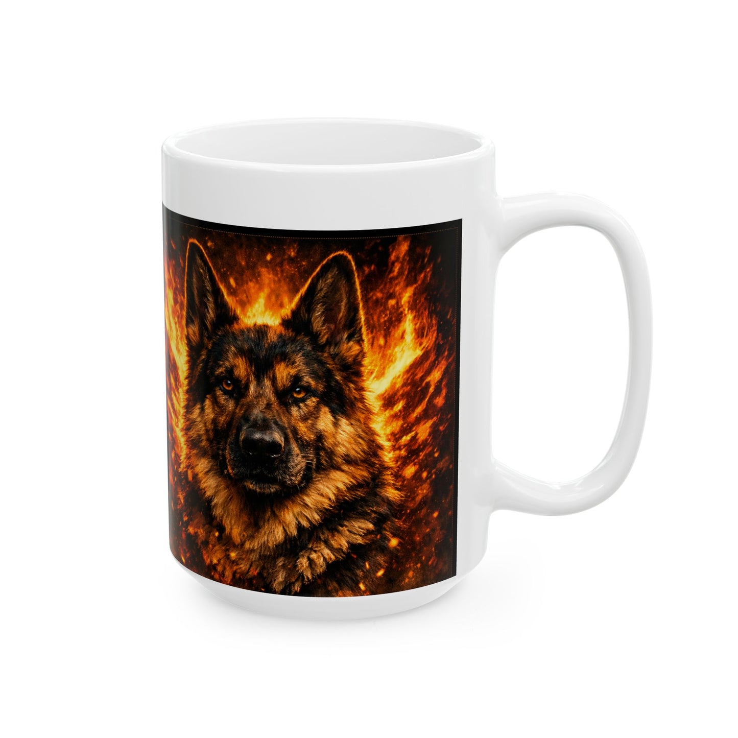 Fiery Shepherd Face Mug | Ceramic Coffee Tea Cup