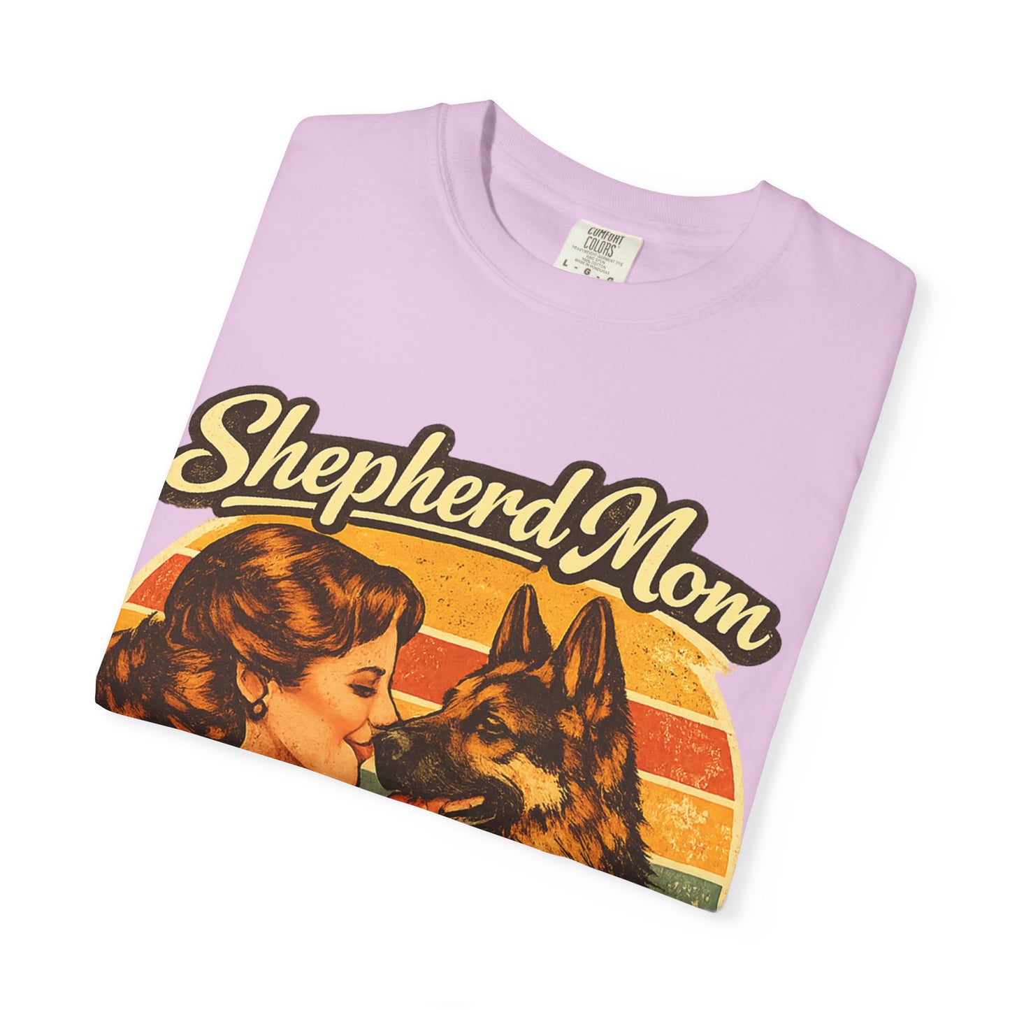 Shepherd Mom Vintage Portrait T-Shirt | German Shepherd Mom Tee
