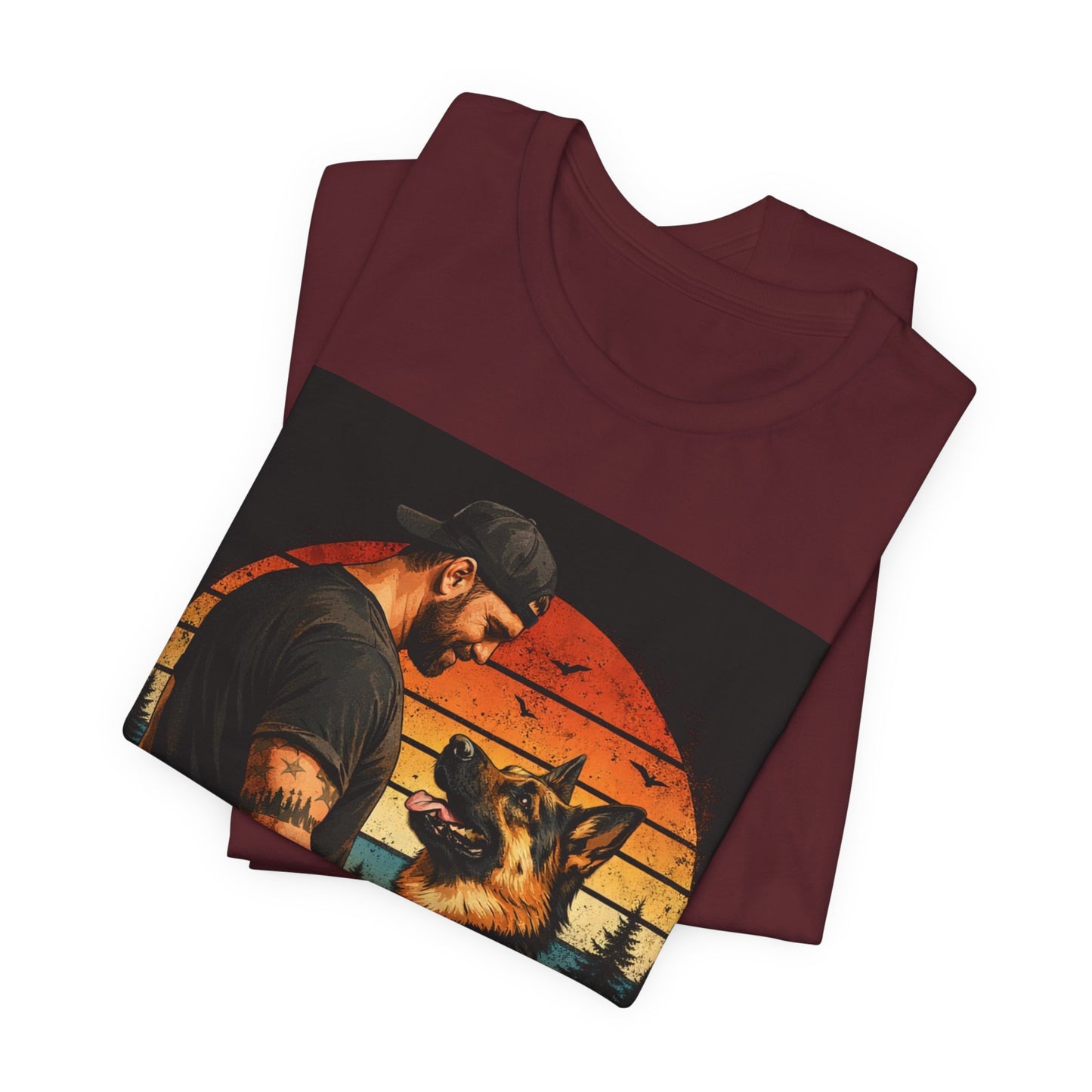 Best Dog Dad Ever Shirt | German Shepherd Dog Dad Tee | Loyal Companions Forever Friends | Bella Canvas 3001 Soft Tee