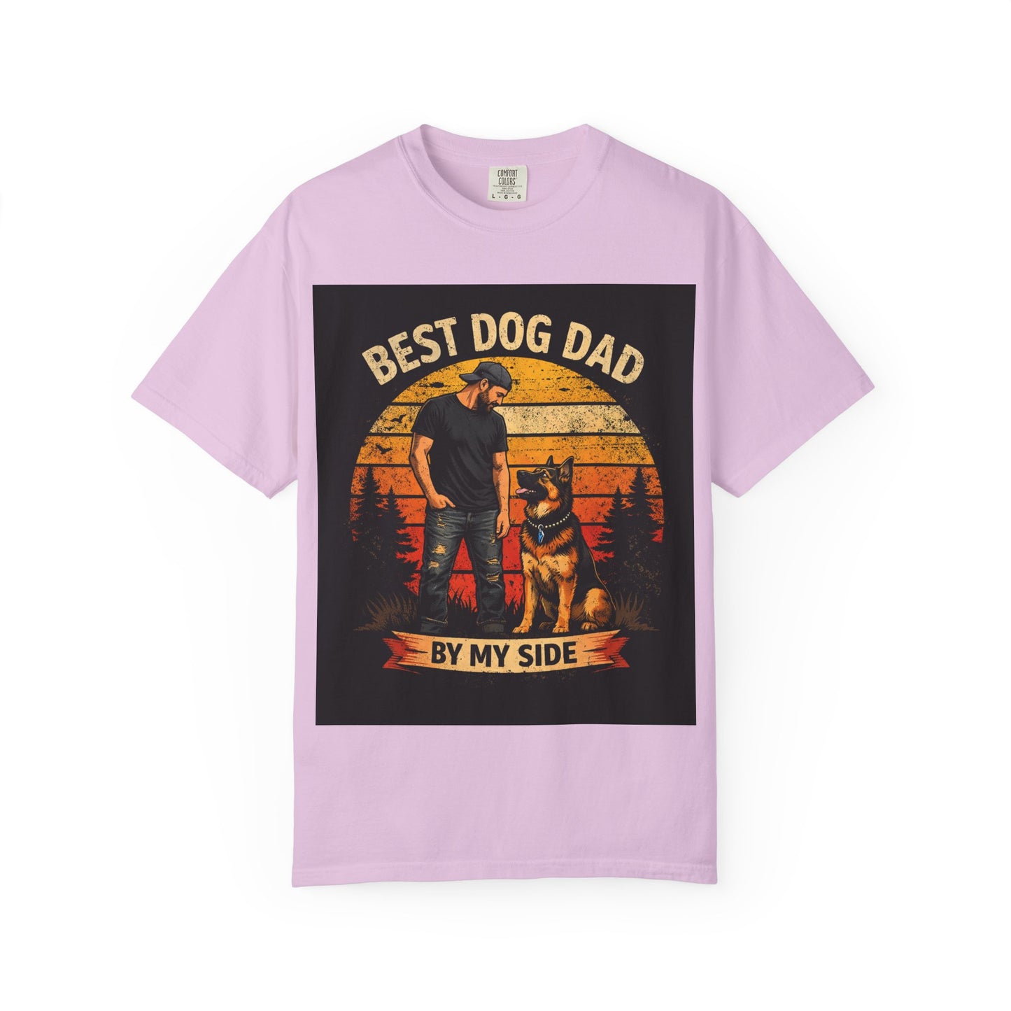 Best Dog Dad by My Side T-Shirt | Dog Lover Father Tee