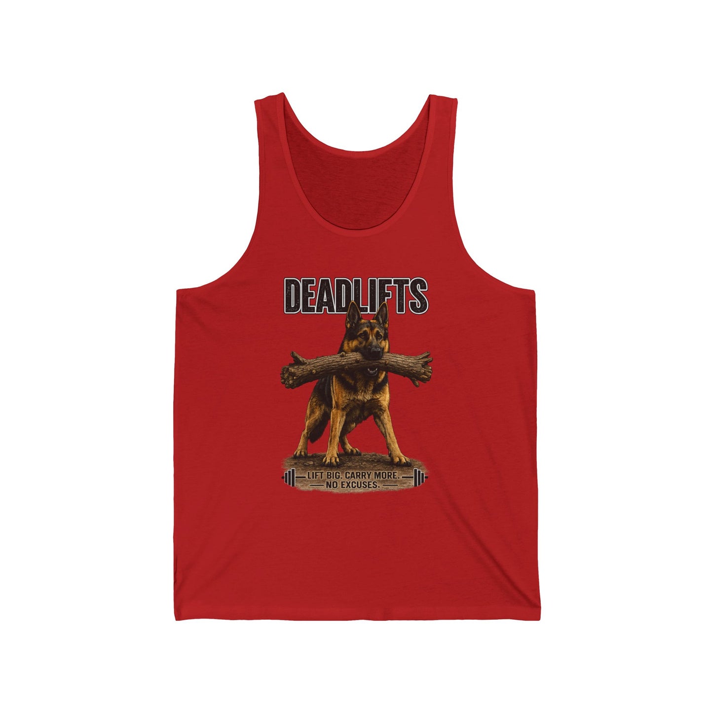 Deadlifts German Shepherd Tank Top | Lift Big. Carry More. No Excuses.