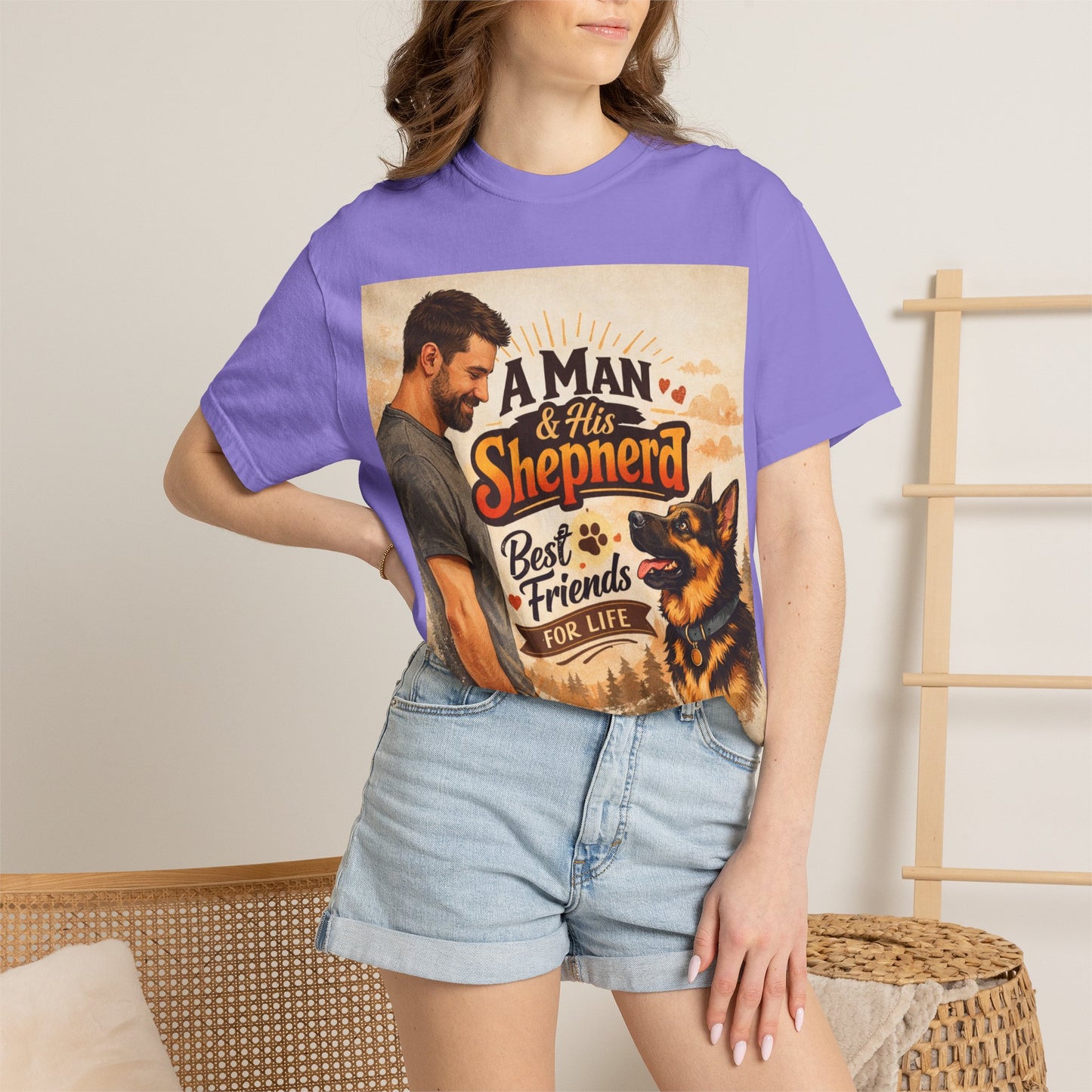 A Man & His Shepherd Best Friends for Life T‑Shirt — German Shepherd Dog Lover Tee
