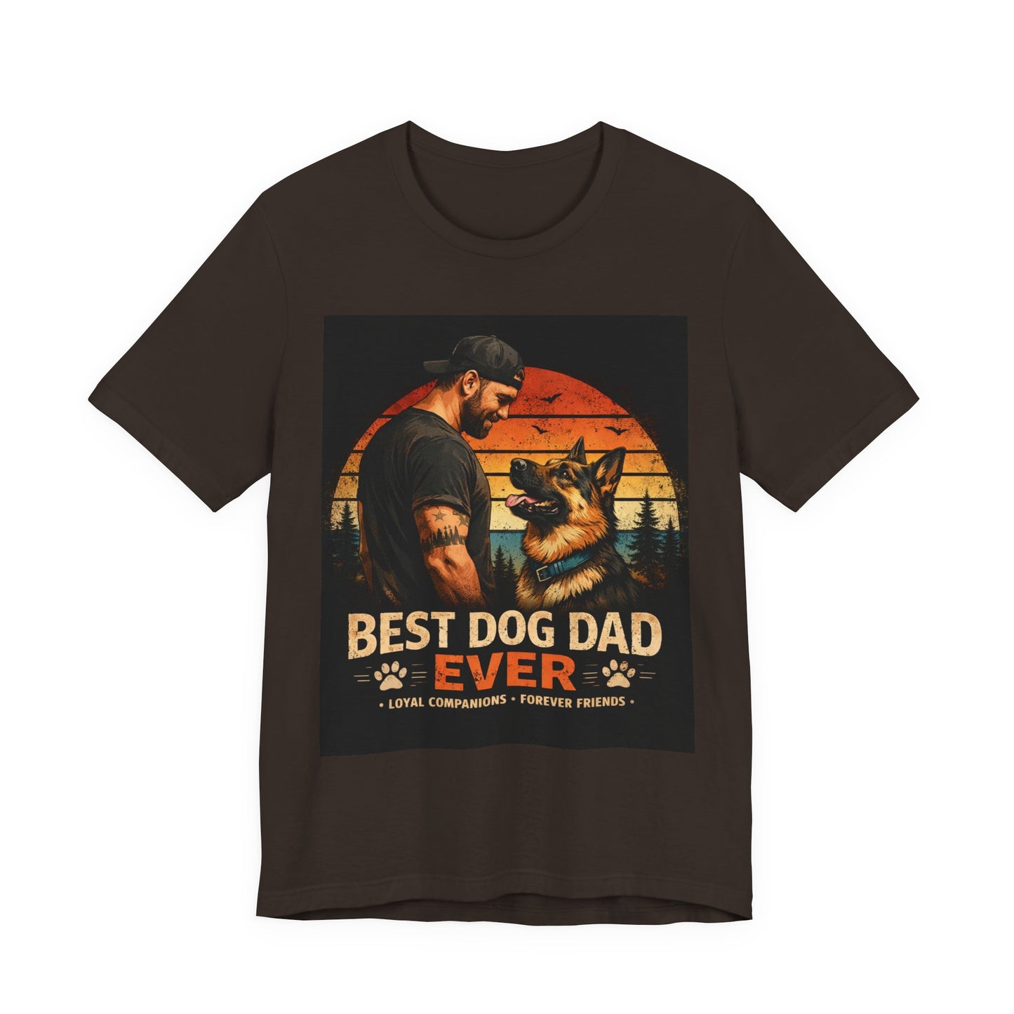 Best Dog Dad Ever Shirt | German Shepherd Dog Dad Tee | Loyal Companions Forever Friends | Bella Canvas 3001 Soft Tee