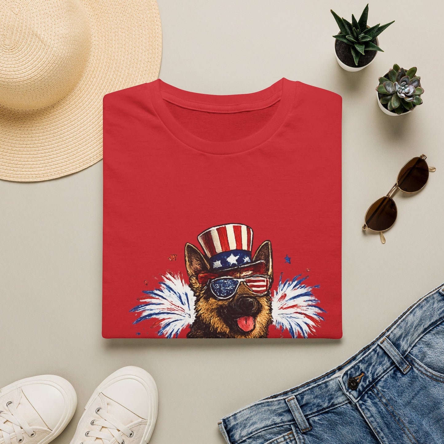 Patriotic German Shepherd Pawtriot T-Shirt | Fourth of July Dog Shirt