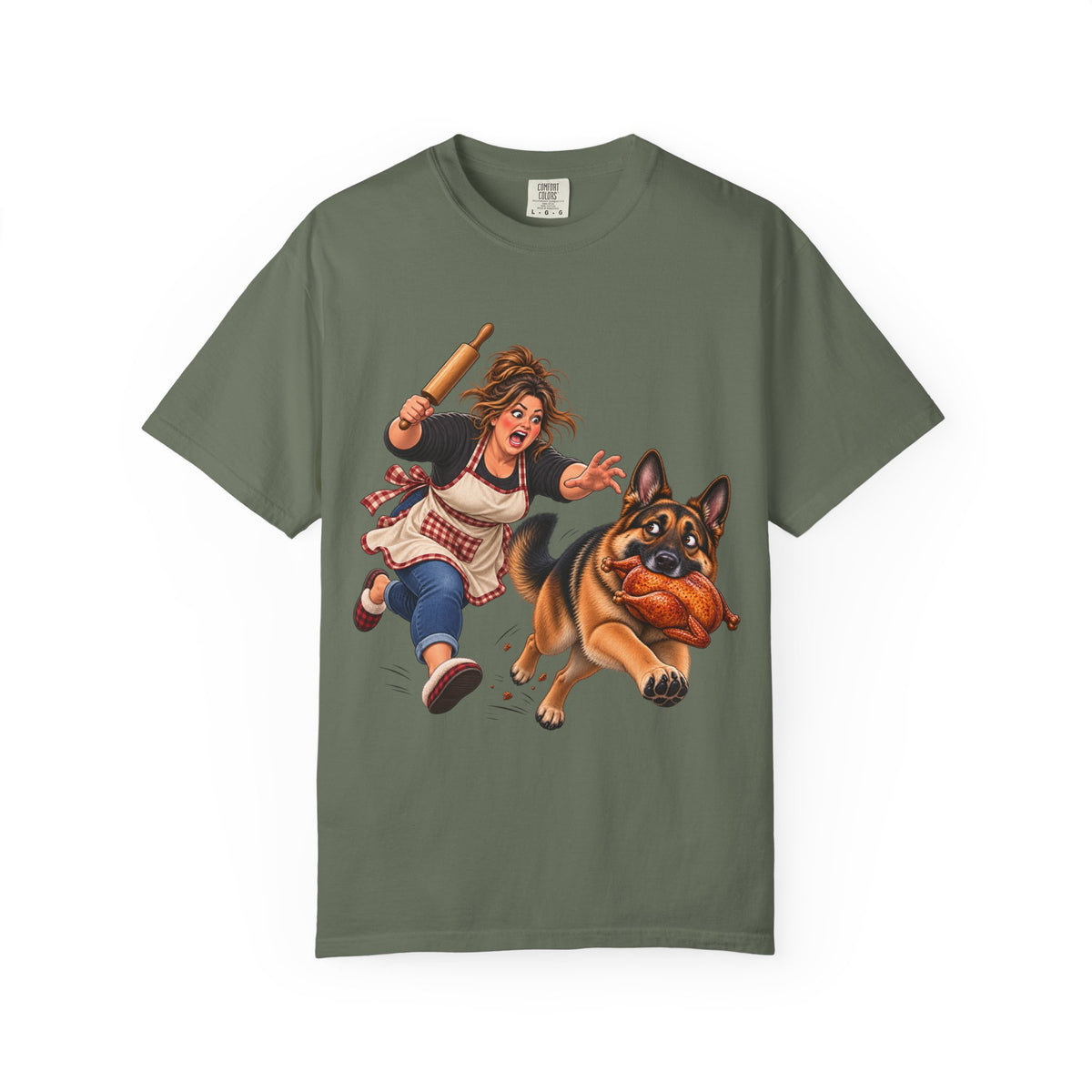 German Shepherd Thanksgiving Shirt – Funny Turkey Thief GSD T-Shirt