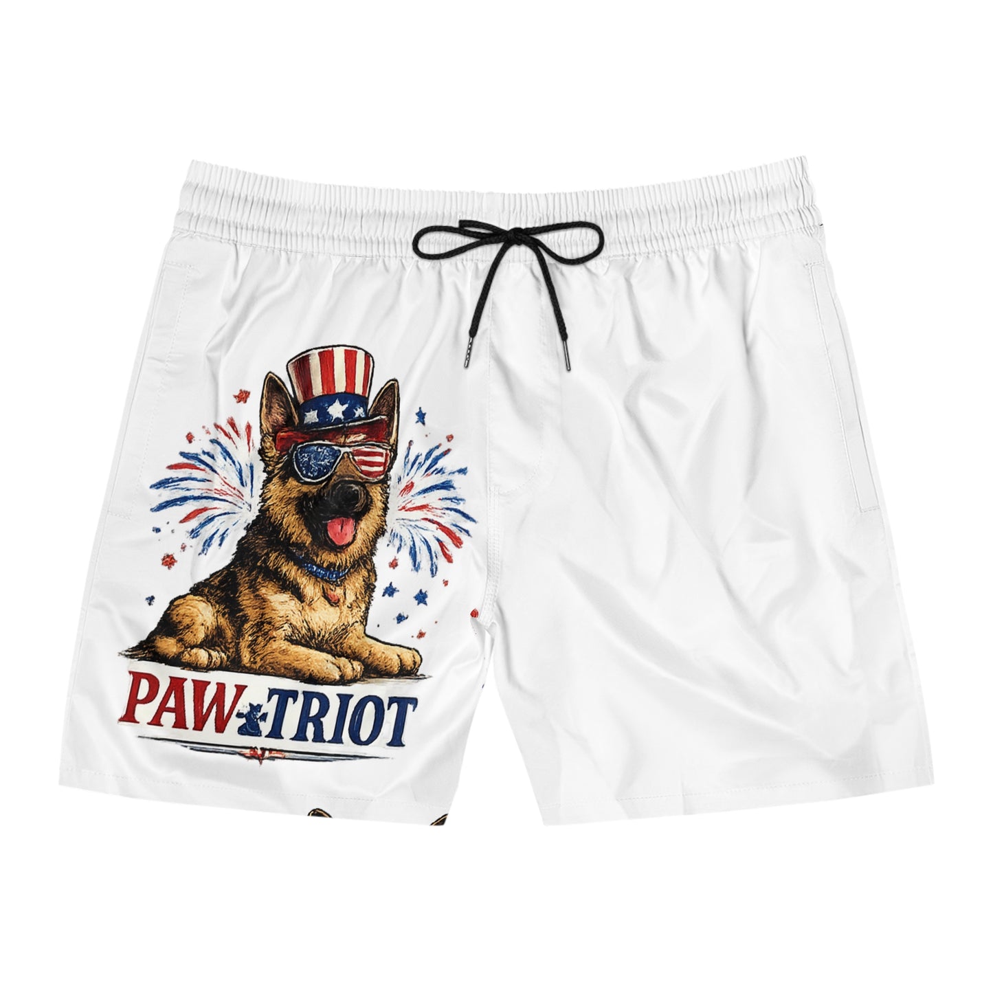 Paw-triot German Shepherd Swim Shorts | Patriotic Dog Fourth of July