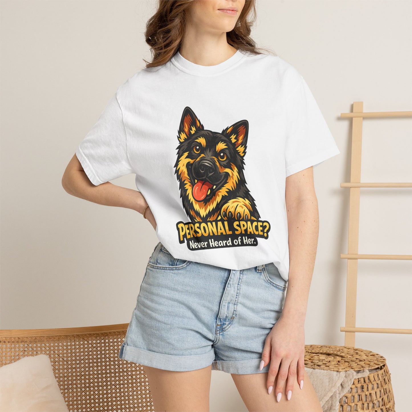 Personal Space? Never Heard of Her German Shepherd T-Shirt | Funny Dog Tee