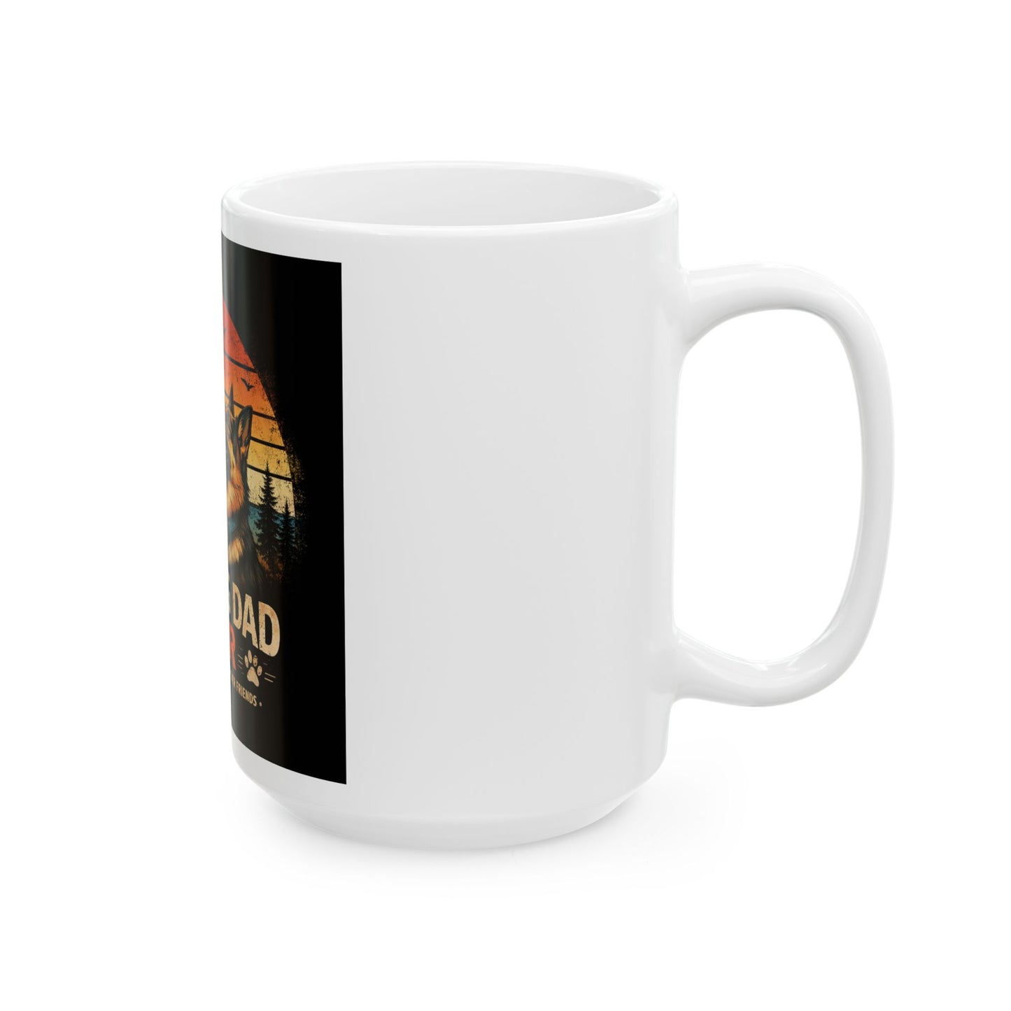 Best Dog Dad Ever Mug | German Shepherd Coffee Cup, Dog Lover Ceramic Mug