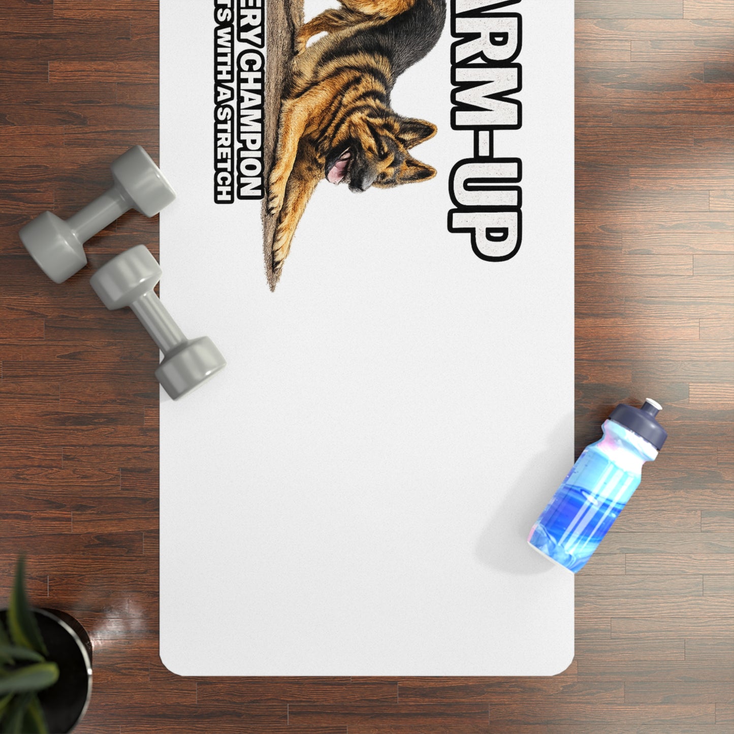 Warm-Up German Shepherd Rubber Yoga Mat | Pickens Athletic Standards™