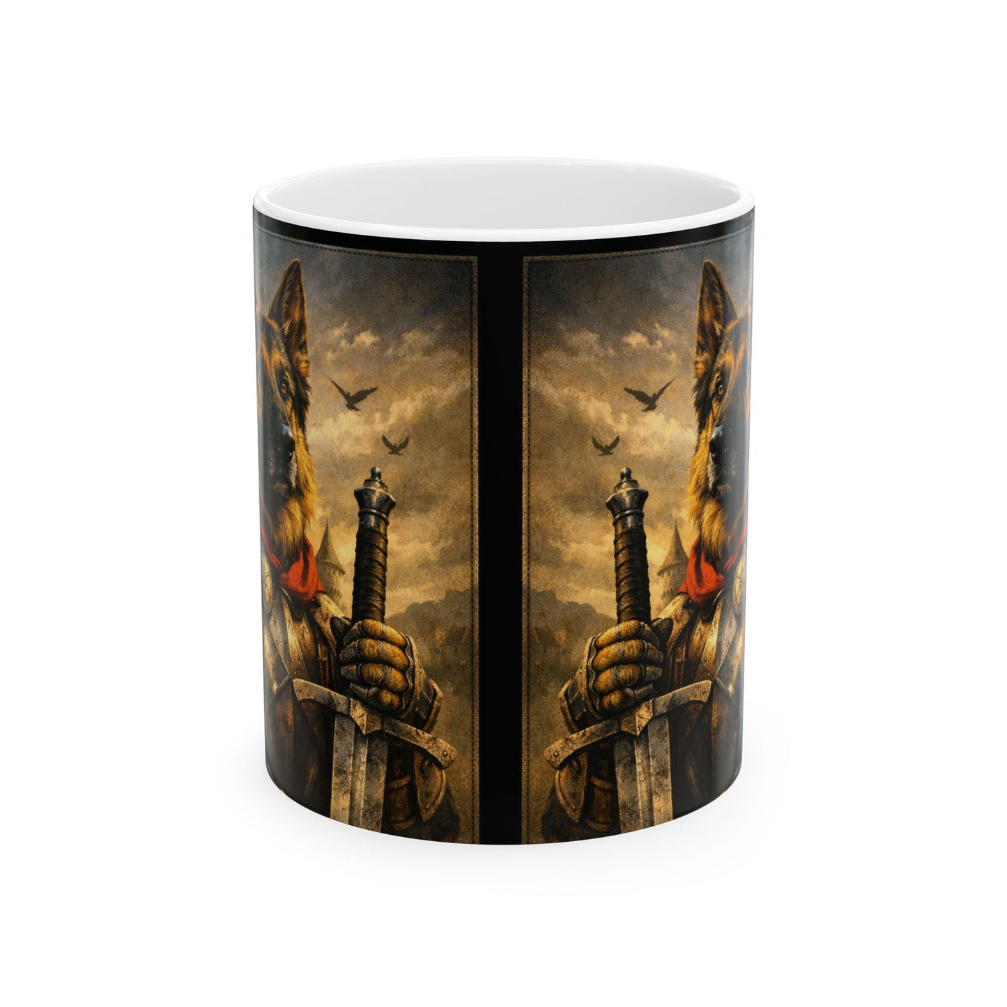Medieval Knight Illustration Mug | Ceramic Coffee Cup