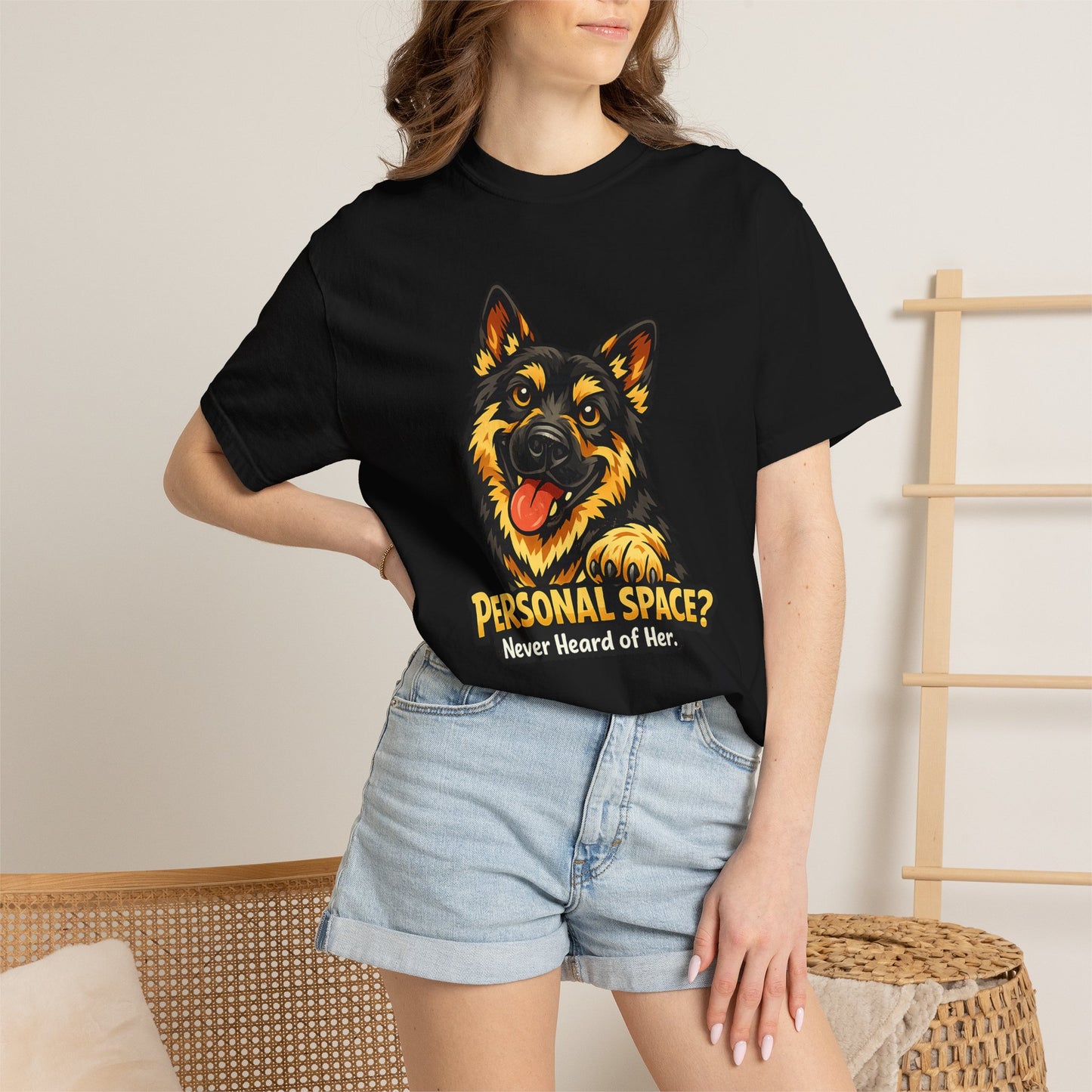 Personal Space? Never Heard of Her German Shepherd T-Shirt | Funny Dog Tee