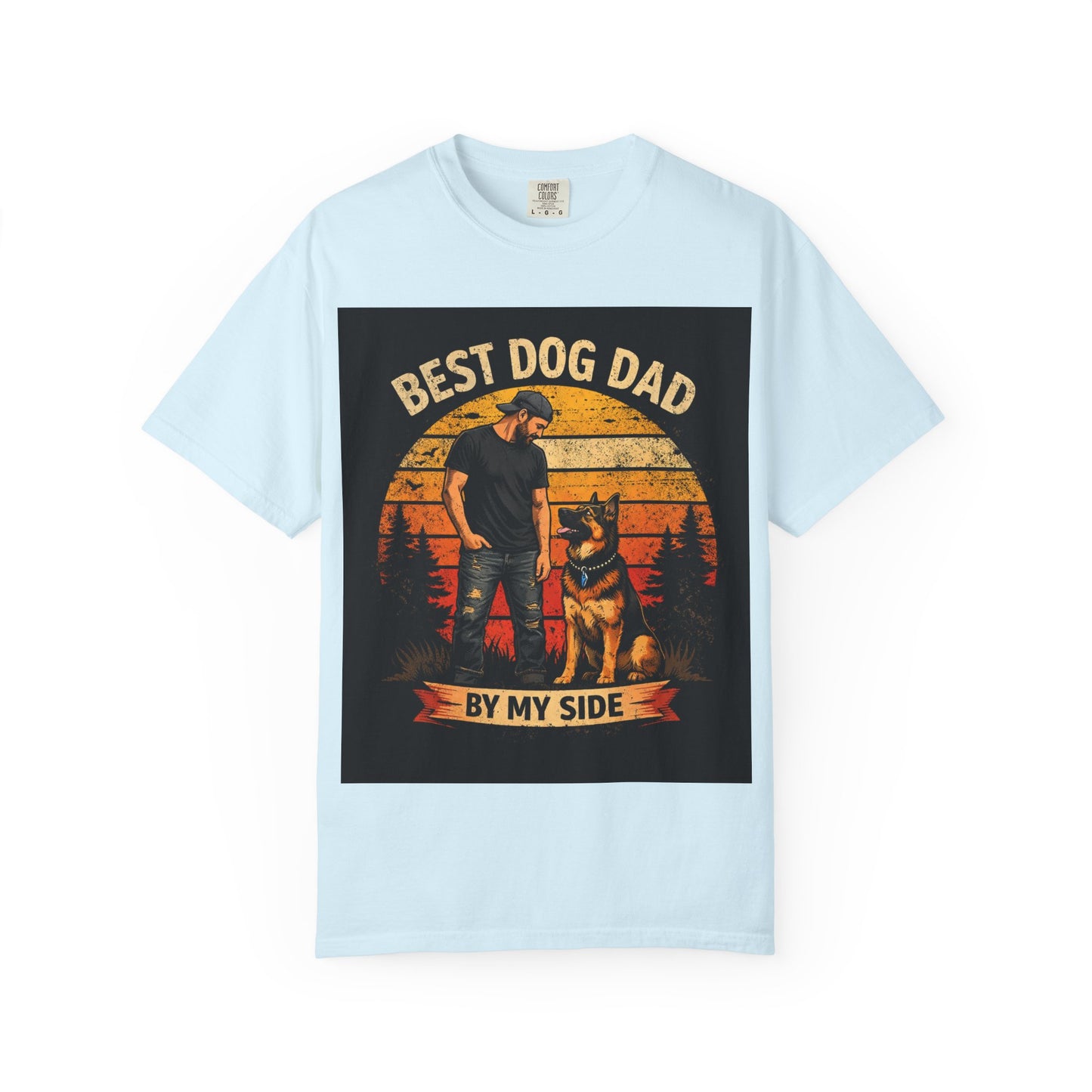 Best Dog Dad by My Side T-Shirt | Dog Lover Father Tee