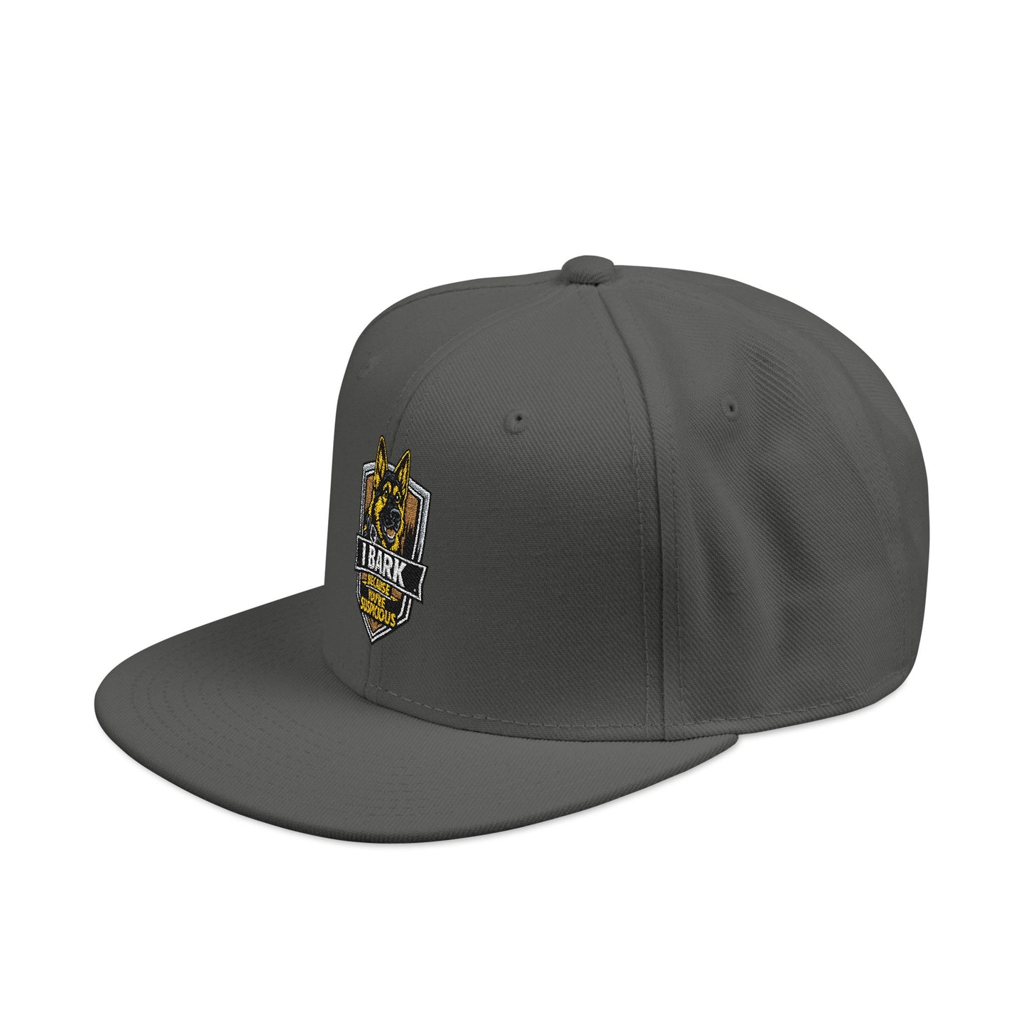 Embroidered Crown Skull Snapback Hat — Streetwear Baseball Cap with Gold Accent