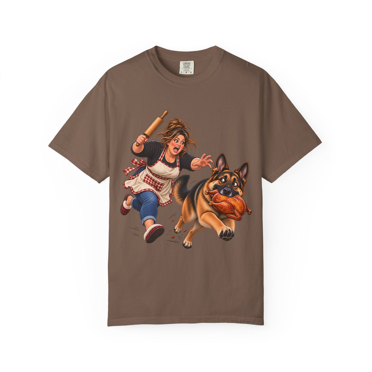 German Shepherd Thanksgiving Shirt – Funny Turkey Thief GSD T-Shirt