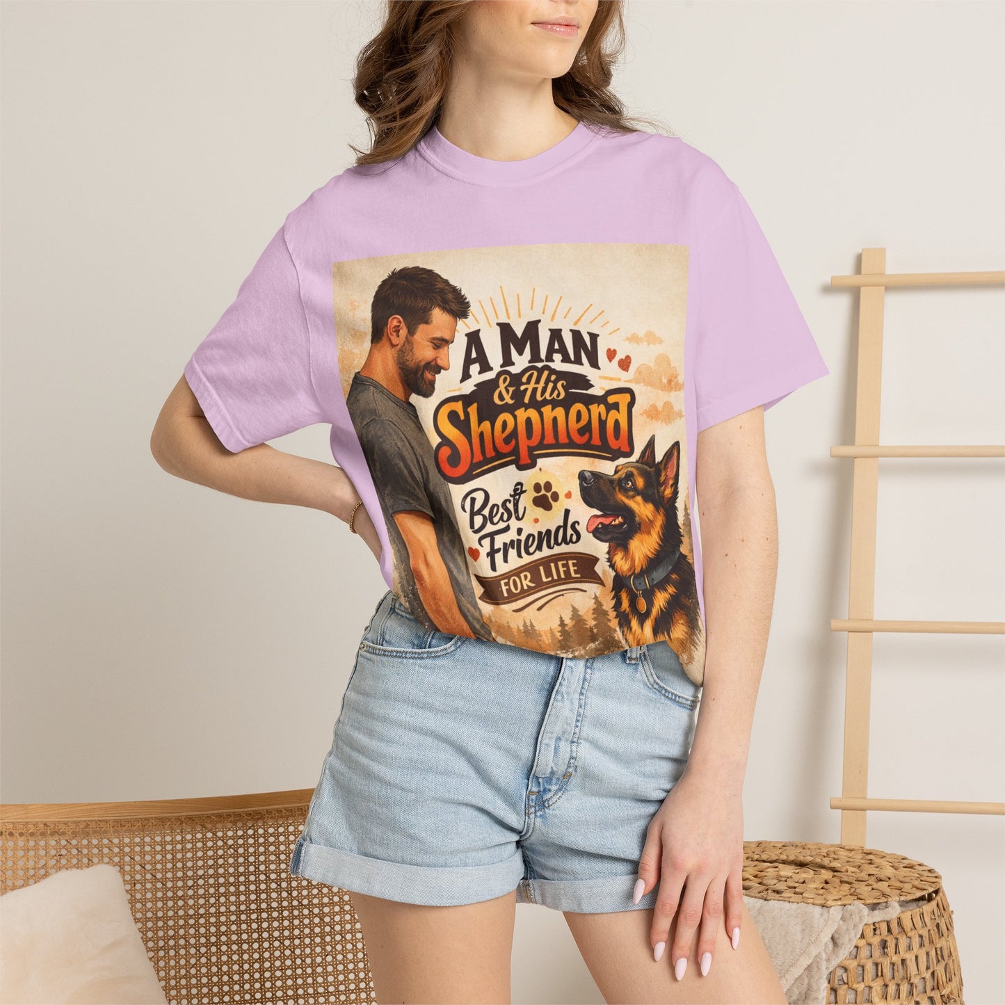 A Man & His Shepherd Best Friends for Life T‑Shirt — German Shepherd Dog Lover Tee