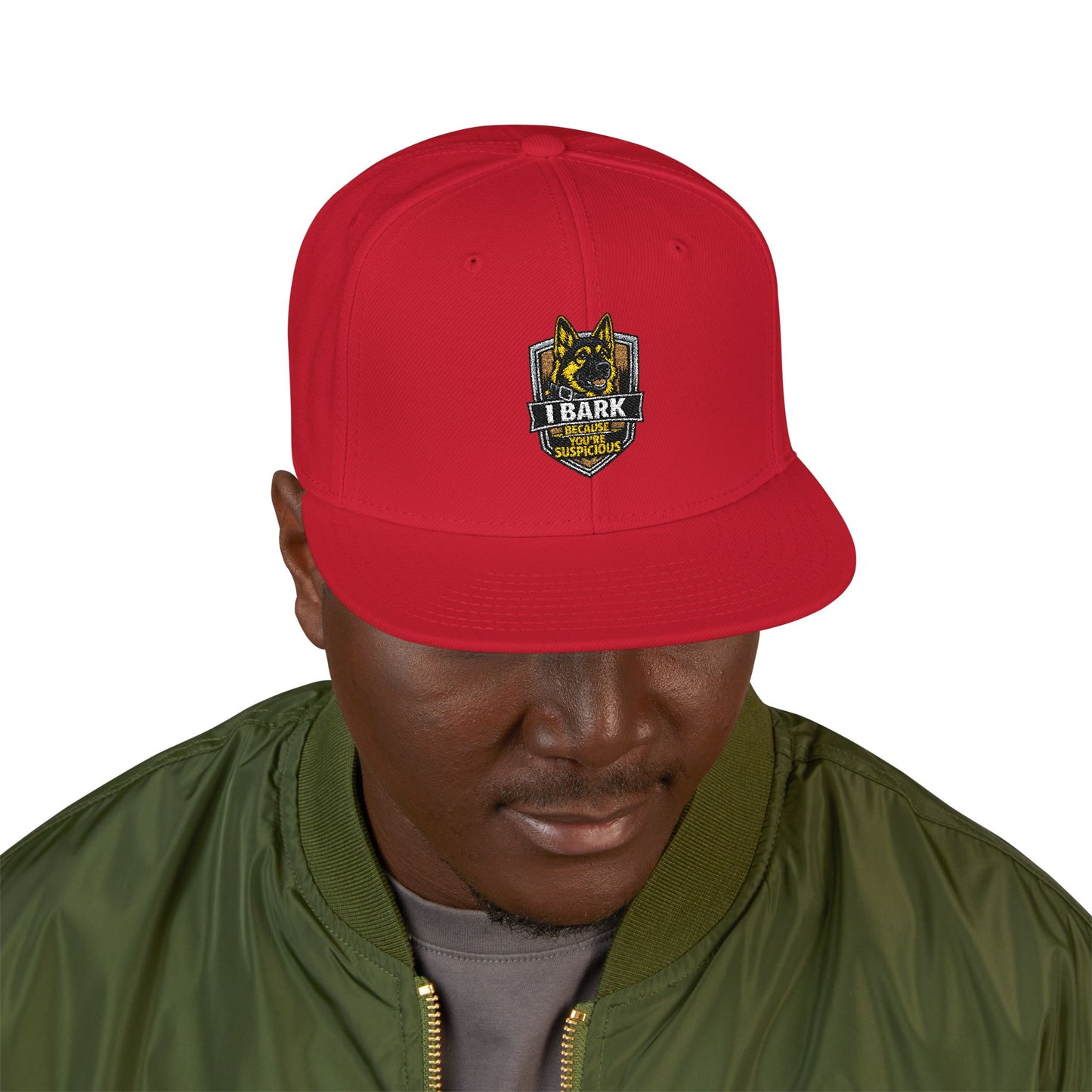 Embroidered Crown Skull Snapback Hat — Streetwear Baseball Cap with Gold Accent