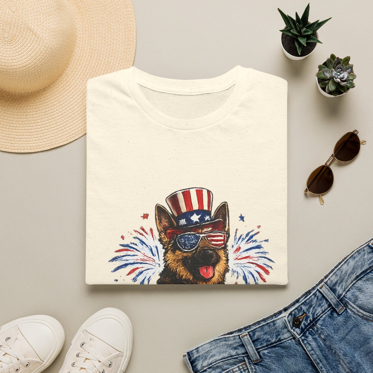 Patriotic German Shepherd Pawtriot T-Shirt | Fourth of July Dog Shirt